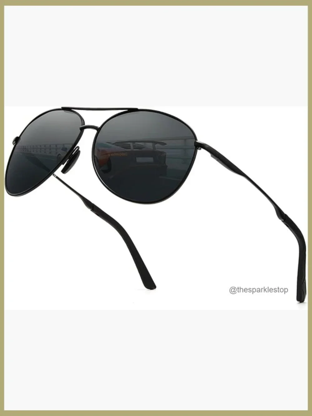 Polarized Aviator Sunglasses with Metal Frame for Men